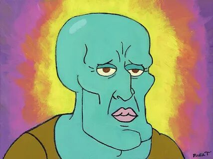 Handsome Squidward Painting by Nadia Turner Fine Art America