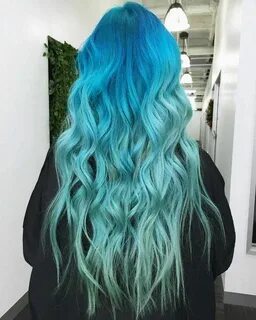 Mermaid Ombre Human Hair Extensions 1 pc.: Blue Ombre Hair E