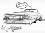 Drawn vehicle impala - Pencil and in color drawn vehicle imp