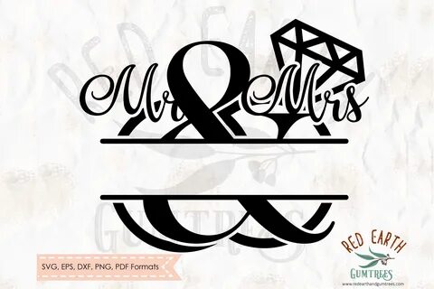 Wedding Monogram Svg Frame Mr & Mrs SVG File - Download Free