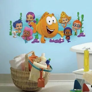 RoomMates 5 in. x 19 in. Bubble Guppies Character Burst Peel