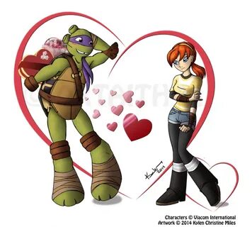 Donatello x April - Valentine Teenage ninja turtles, Teenage