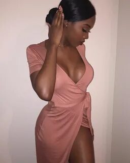 Ebony in sexy night dress
