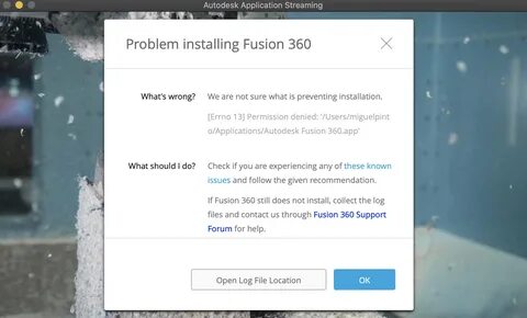 Cannot Install Fusion 360 - Autodesk Community