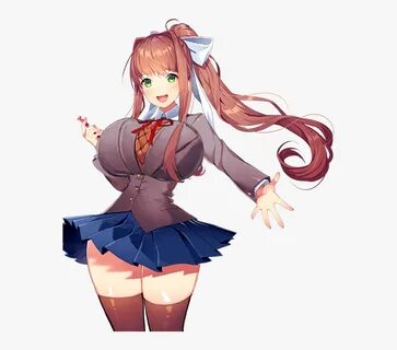 Vector Transparent Library Monika Doki Literature Club - Dok