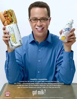 Jared Fogle Got milk ads, Got milk?, Subway healthy