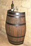 Oak wood Split Wine Barrel Stand, Gloss Lacquer Finished Mas