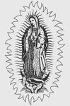 Virgin of Guadalupe, Mexican Virgen De Guadalupe Vector Illu
