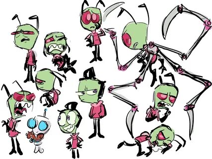 invader zim character drawings