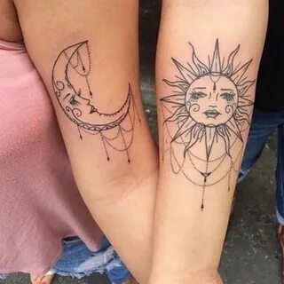 � sun&moon 🌙 credit Tattoos for daughters, Friendship tattoo