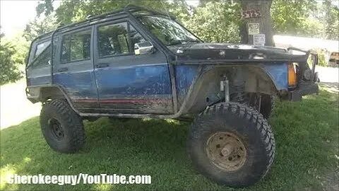 JEEP XJ EXO-CAGE,LONG ARM LIFT, LOCKERS & 35's "Walk around"