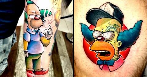 10 Hilarious Krusty the Clown Tattoos * Tattoodo