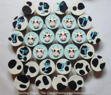 9 Blue Cow Print Cakes Photo - Cow Print, Cow Print Cupcakes