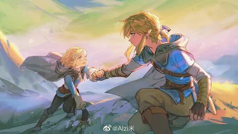 Link And Zelda Botw Fanart - Shima