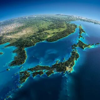 Earth Japan and Korea planet earth satellite view SKU image 1.