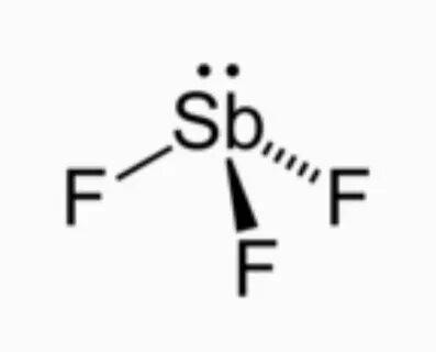 Структура Льюиса SbF3: рисунок, гибридизация, форма, заряды,