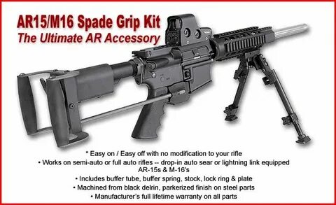The Ultimate AR15 Accessory - The Spade Grip Kit 1 With A Bu