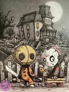 Sam and Jason Trick R Treat Friday the 13th Art Print - Etsy