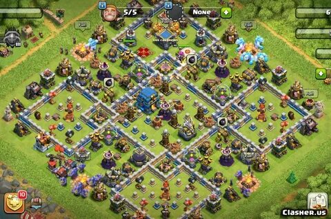 Town Hall 12 TH12 War Trophy base v375 - anti 3 stars With L