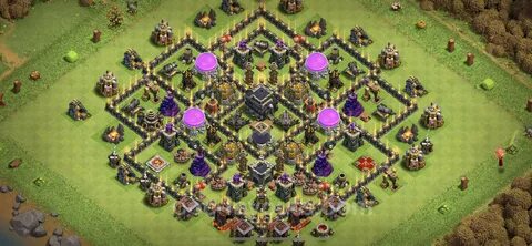 Farming Base TH9 with Link, Hybrid, Anti Air / Dragon - Clas