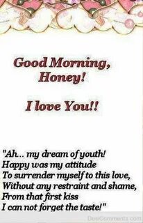 Good Morning Honey I Love You - DesiComments.com