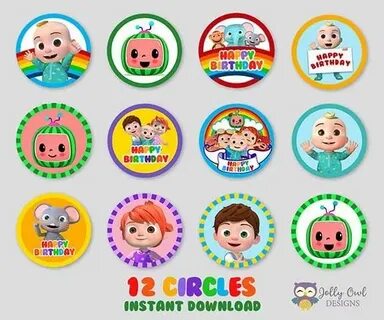 Cocomelon Birthday Party Cupcake Topper Cupcake toppers free
