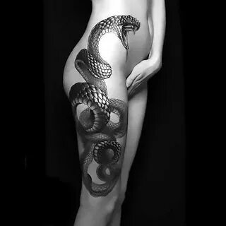 Best Snake Leg Tattoo Idea