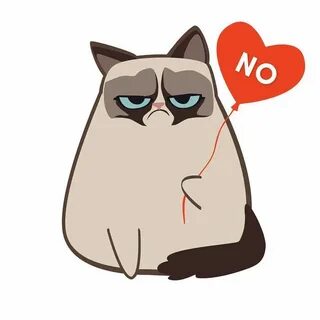 Grumpy Cat on Valentine's Day Grumpy cat cartoon, Grumpy cat