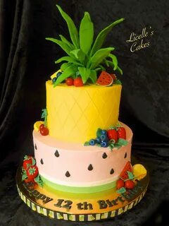 Tutti Frutti kinda friday cake. Buttercream with handmade fo