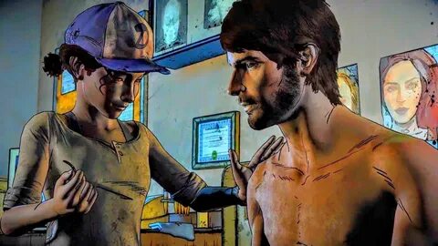Clementine Stitches Javier's Arm (Walking Dead Telltale Game