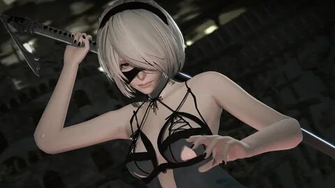 NieR:Automata - 2B Revealing outfit / SFM by LemonySenpai on