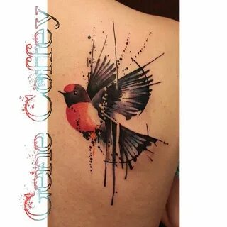 Watercolor tattoos might age badly Robin bird tattoos, Geome