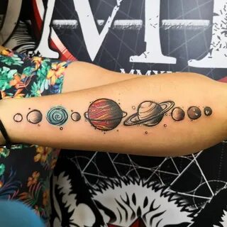 Solar System Tattoo Solar system tattoo, Tattoos, Planet tat