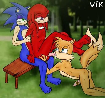 Xbooru - knuckles the echidna miles "tails" prower multiple 