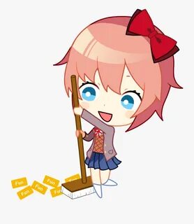 Ddlc Sayori Chibi Png , Free Transparent Clipart - ClipartKe