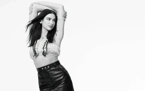 dua lipa billboard monochrome 5k MacBook Air Wallpaper Downl