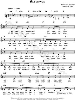 Blessings Laura Story Piano Sheet Music