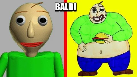 Baldi's Basics Character Baldi Fat Version Drawing and Color