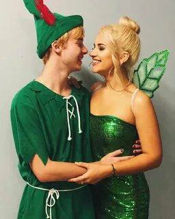 Peter Pan and Tinkerbell costume #Halloween #Makeup #Costume