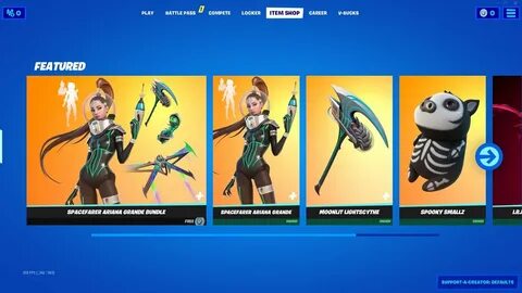 SPACEFARER ARIANA GRANDE BUNDLE - FORTNITE ITEMSHOP PREWVIEW