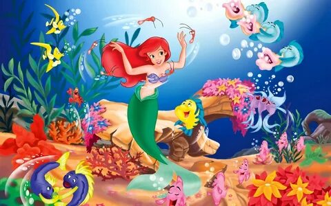 Under the Sea! Little mermaid wallpaper, Mermaid cartoon, Di