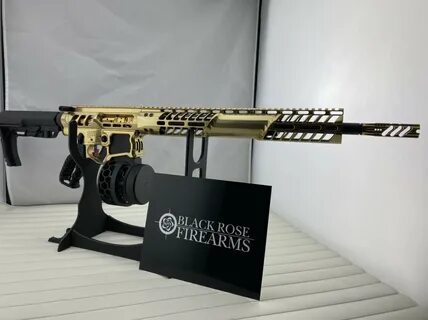 Black Rose Firearms F-1 Skeleton AR-15 Polished Gold 5.56 Ri