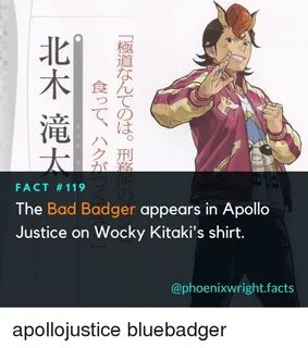 FACT 119 the Bad Badger Appears in Apollo Justice on Wocky K