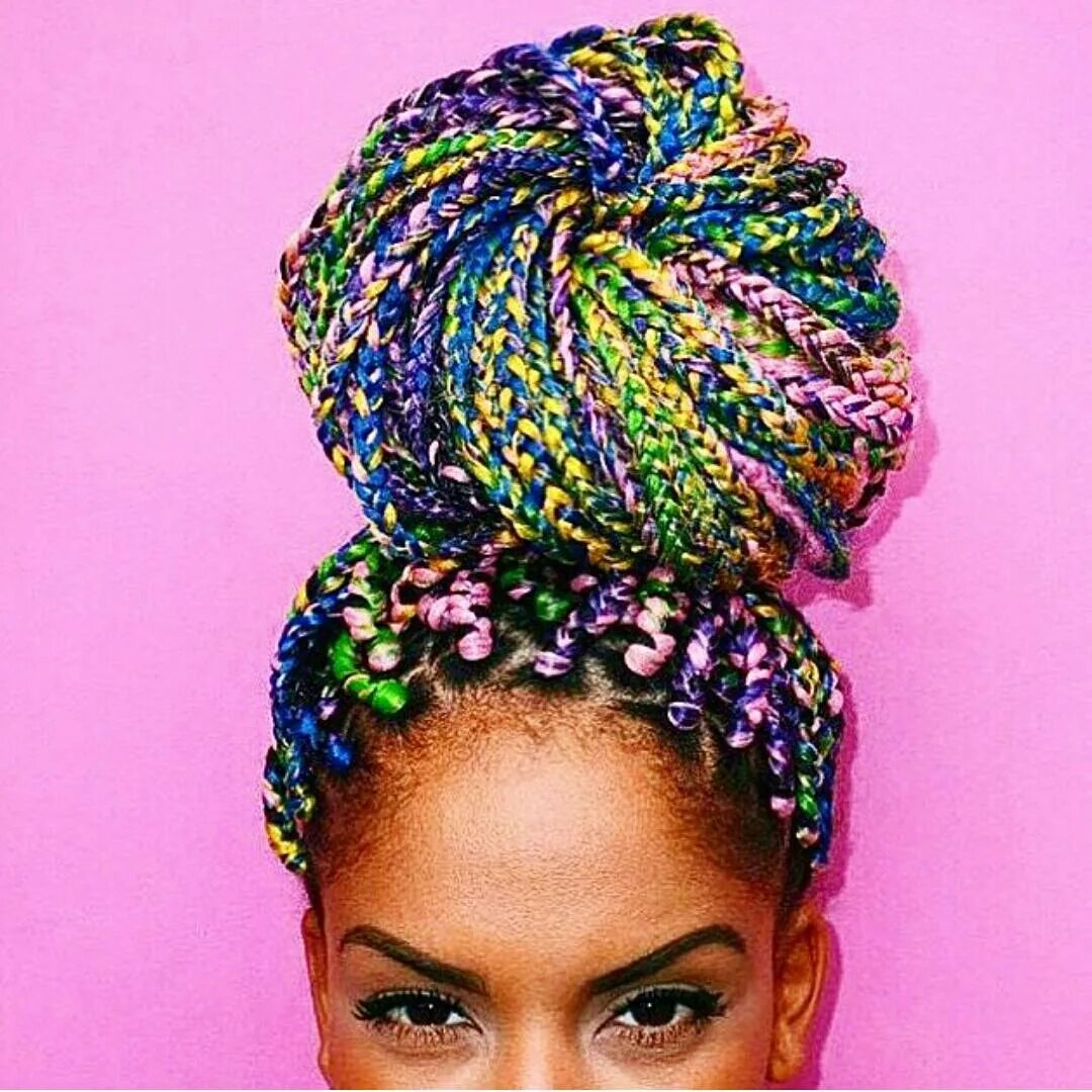 👑 Joy.💆 👱 💅 auf Instagram: "Get this multi coloured box braids wit...