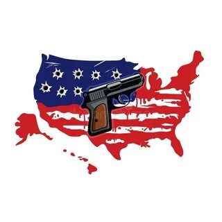American Bullet Flag Holes Stock Illustrations - 13 American
