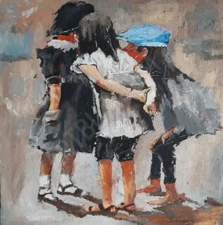 дети трое ArtBUP - an international platform for Fine Art Paintings 