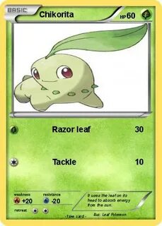 Pokémon Chikorita 171 171 - Razor leaf - My Pokemon Card
