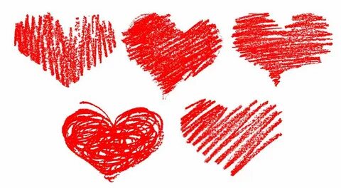 Scribble Hearts SVG File