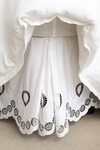 Eyelet Embroidered White Bedskirt