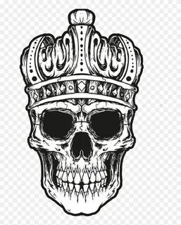 Bones Drawing Crown - King Skull Tattoo Ideas Clipart (#2814